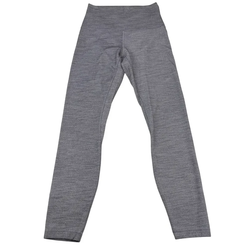 LULULEMON Align Pant II 25" 8 Mini Heathered Herringbone Heathered Black White - Picture 5 of 9